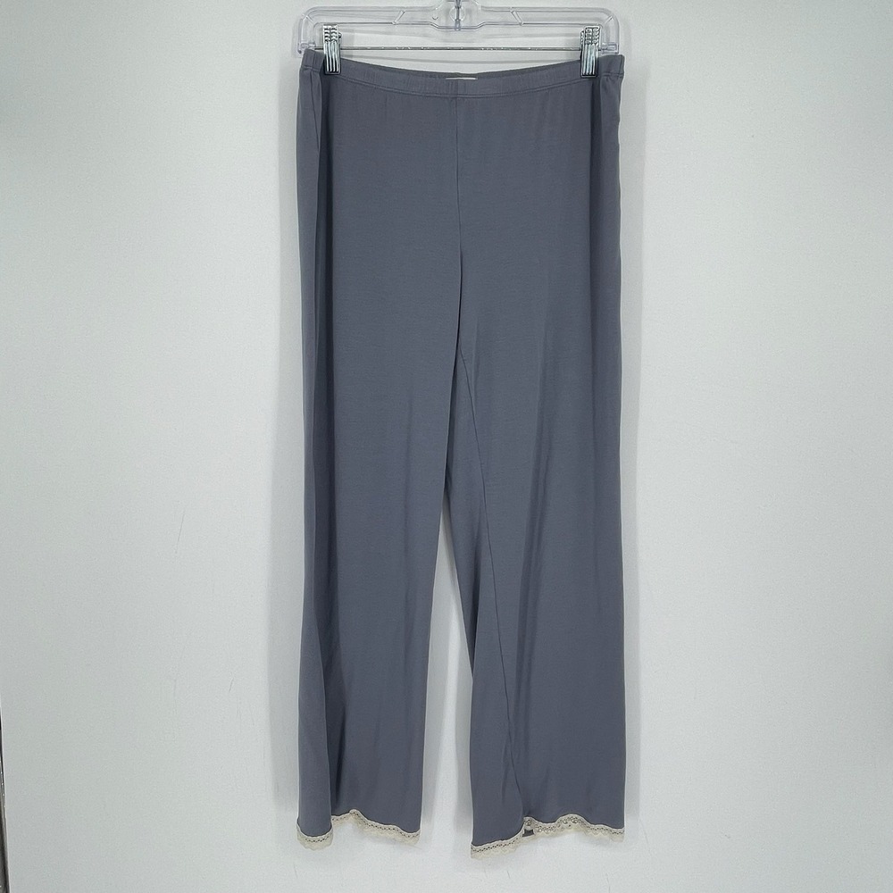 Banana‎ Republic Women's Gray Lace Trim Stretch Pajama Sleep PJ Pants Size M